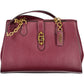 Purple Polyurethane Women Handbag