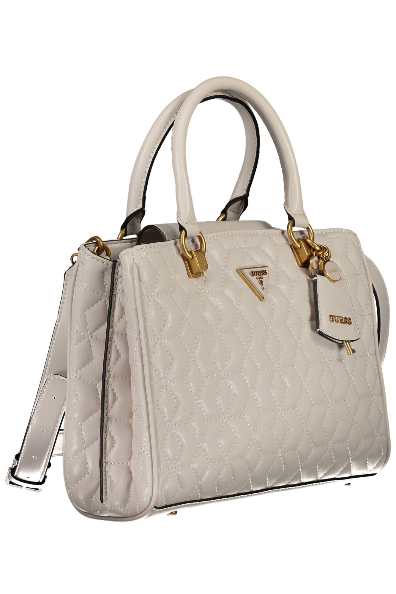 White Polyurethane Women Handbag
