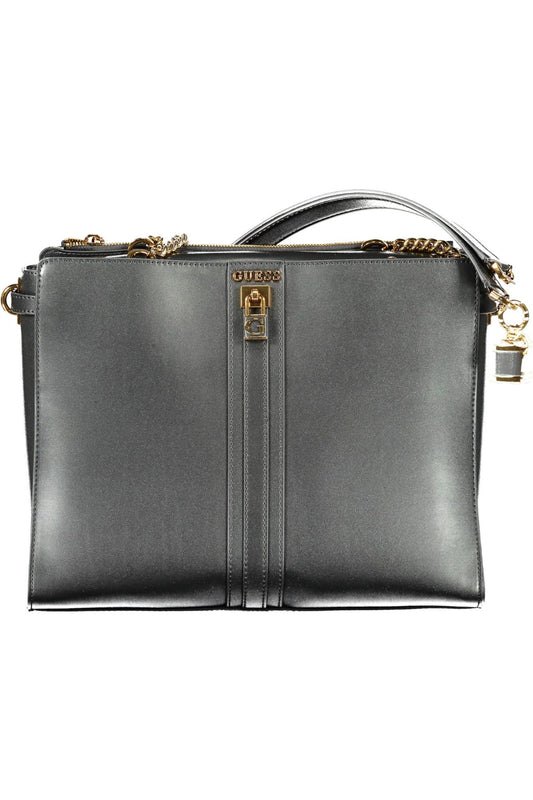 Black Polyethylene Women Handbag