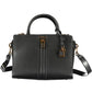 Black Polyurethane Women Handbag