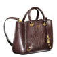 Brown Polyurethane Women Handbag