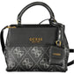 Black Polyurethane Women Handbag