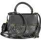 Black Polyurethane Women Handbag