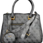 Black Polyurethane Women Handbag