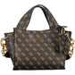 Brown Polyurethane Women Handbag