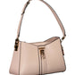 Pink Polyurethane Women Handbag