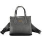Black Polyurethane Women Handbag