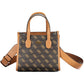 Brown Polyurethane Women Handbag