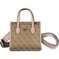 Beige Polyurethane Women Handbag