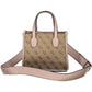 Beige Polyurethane Women Handbag