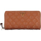 Brown Polyurethane Women Wallet