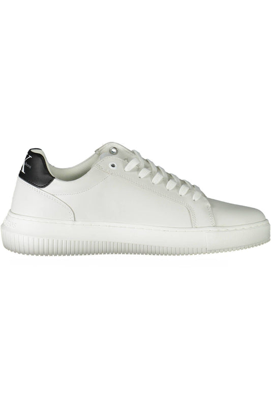White Polyester Men Sneaker