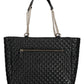 Black Polyethylene Women Handbag