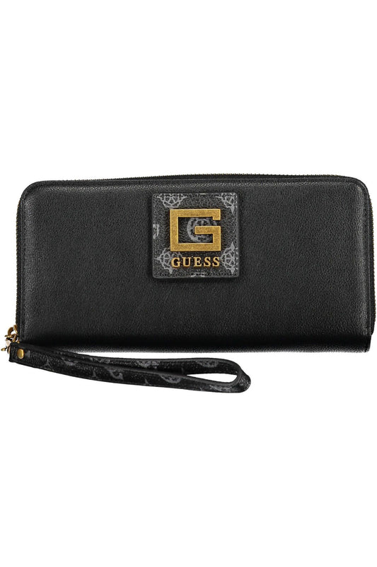Black Polyurethane Women Wallet