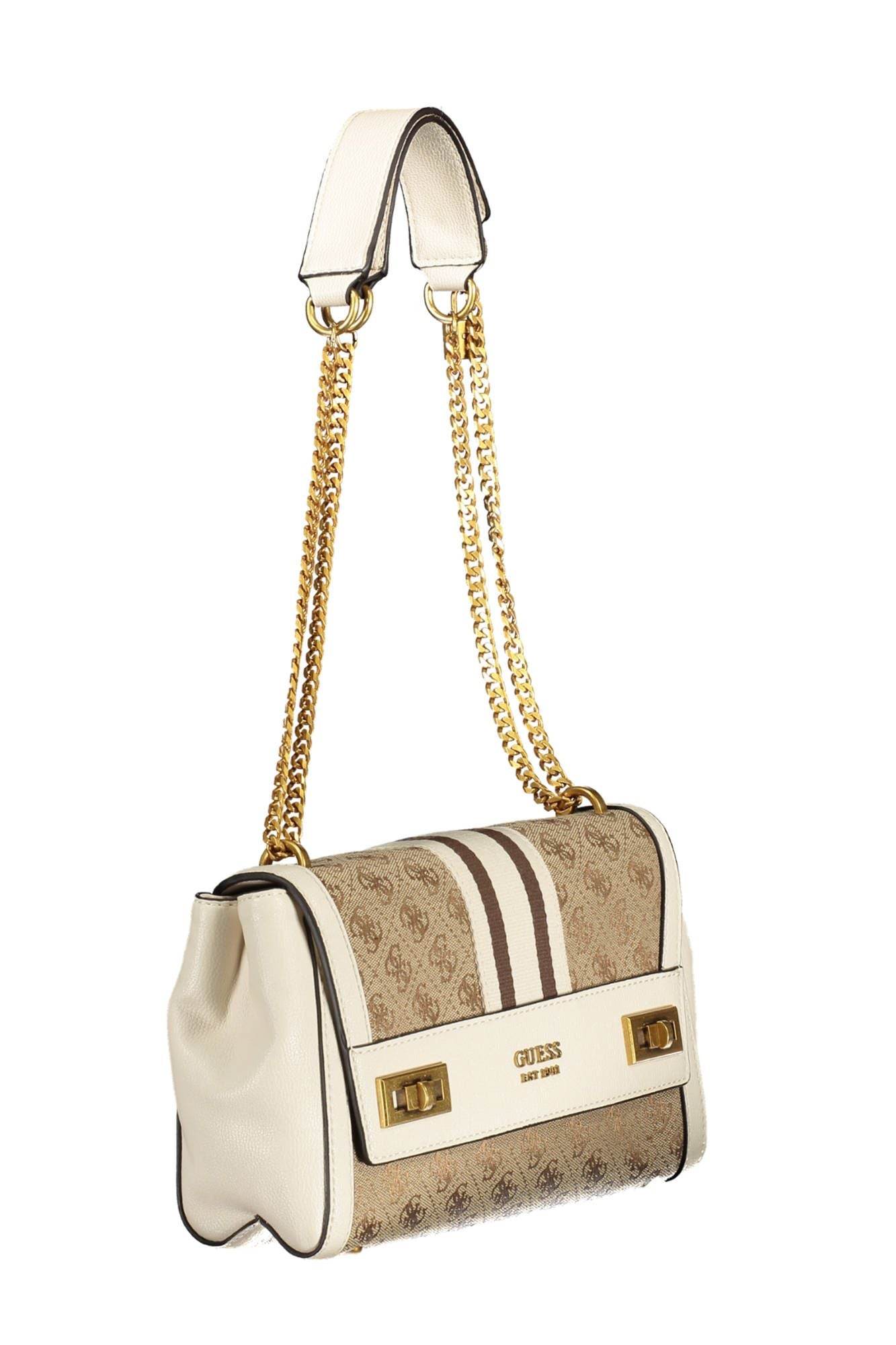 Beige Polyester Women Handbag