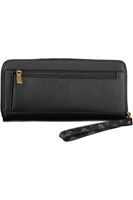 Black Polyurethane Women Wallet