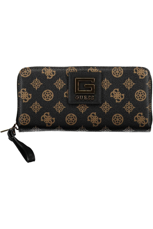 Brown Polyurethane Women Wallet