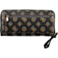 Brown Polyurethane Women Wallet