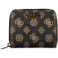 Brown Polyurethane Women Wallet