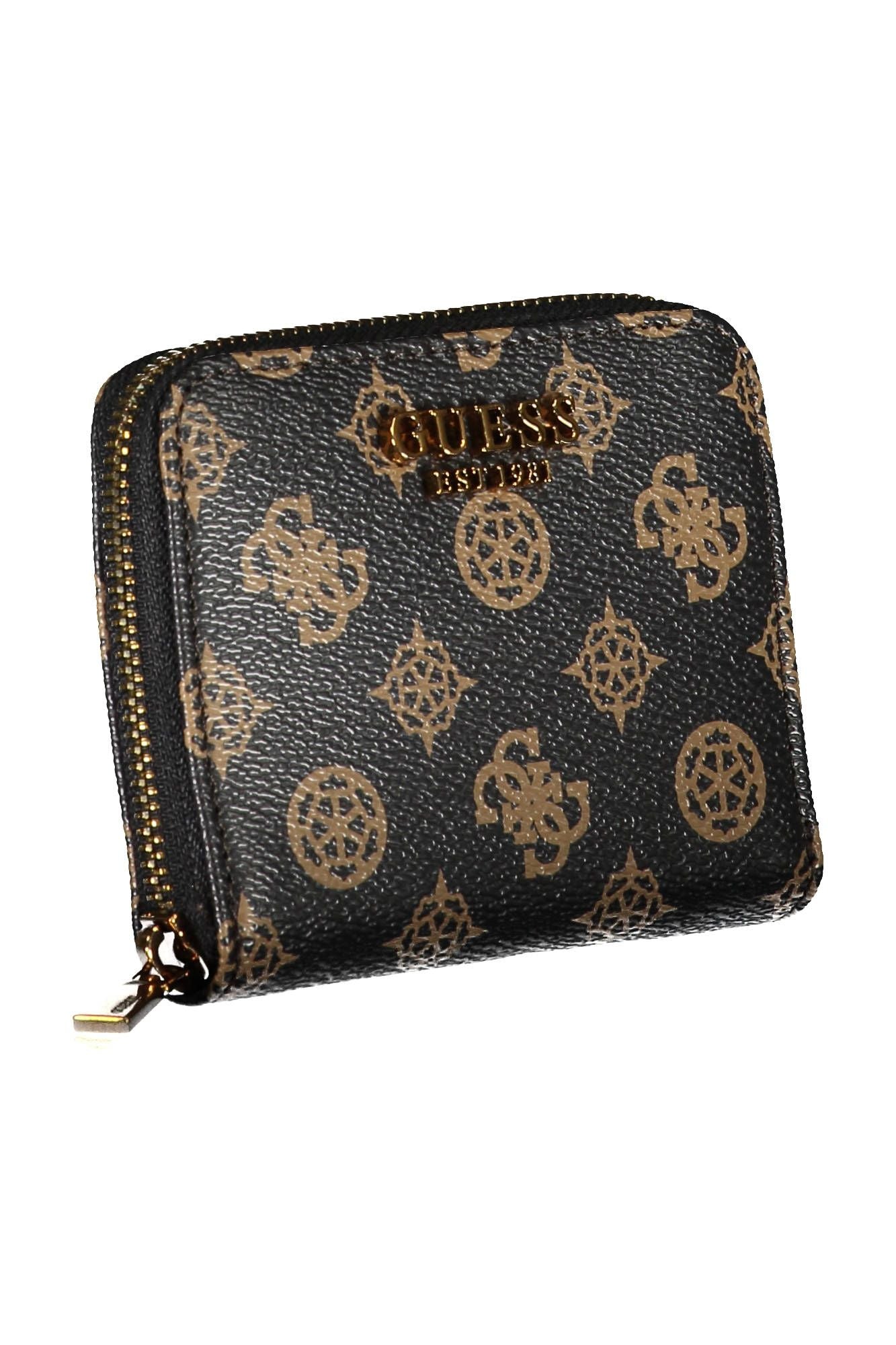 Brown Polyurethane Women Wallet