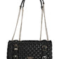 Black Polyurethane Women Handbag
