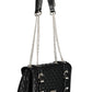 Black Polyurethane Women Handbag
