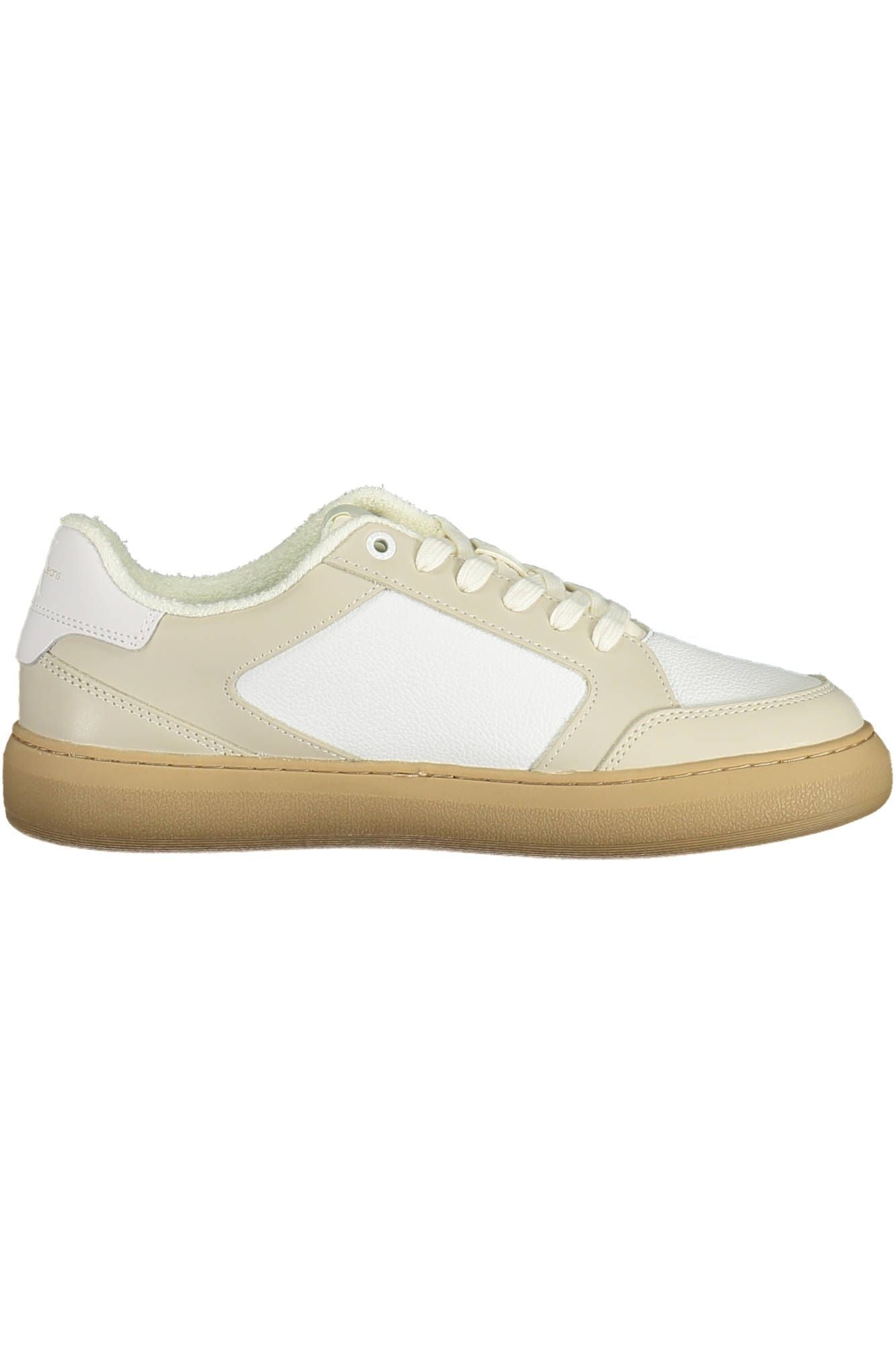 White Polyester Men Sneaker