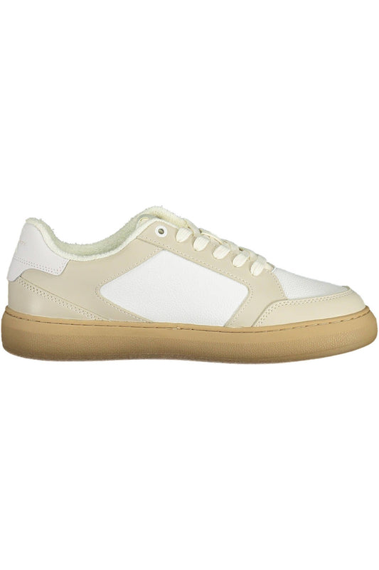White Polyester Men Sneaker