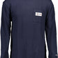 Blue Cotton Men Sweater