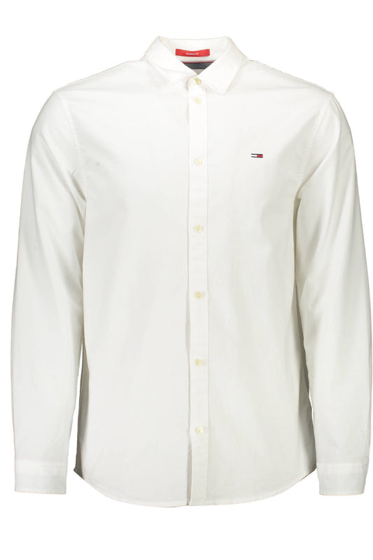 White Cotton Men Shirt