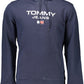 Blue Cotton Men Hoodie