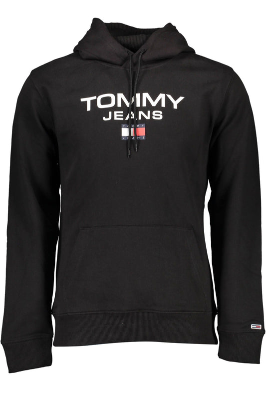 Black Cotton Men Sweater