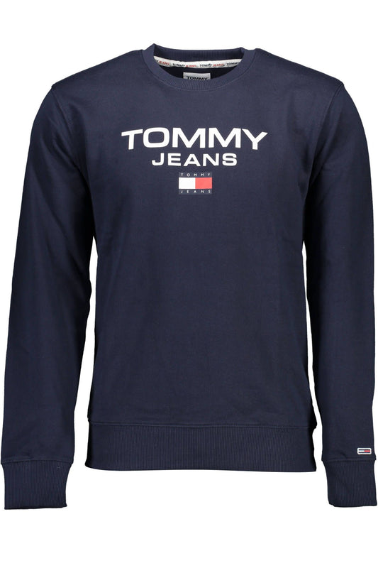 Blue Cotton Men Sweater