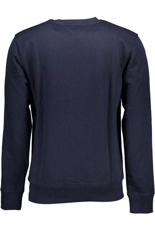 Blue Cotton Men Sweater