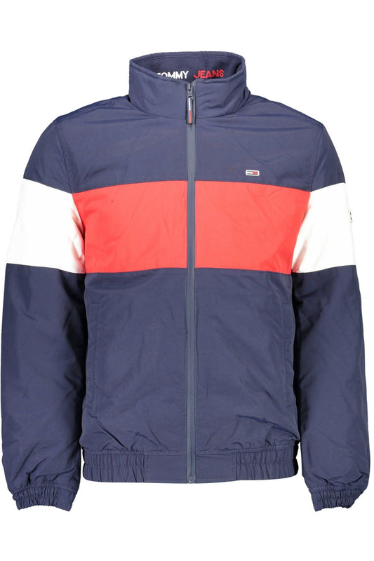 Blue Polyamide Men Jacket