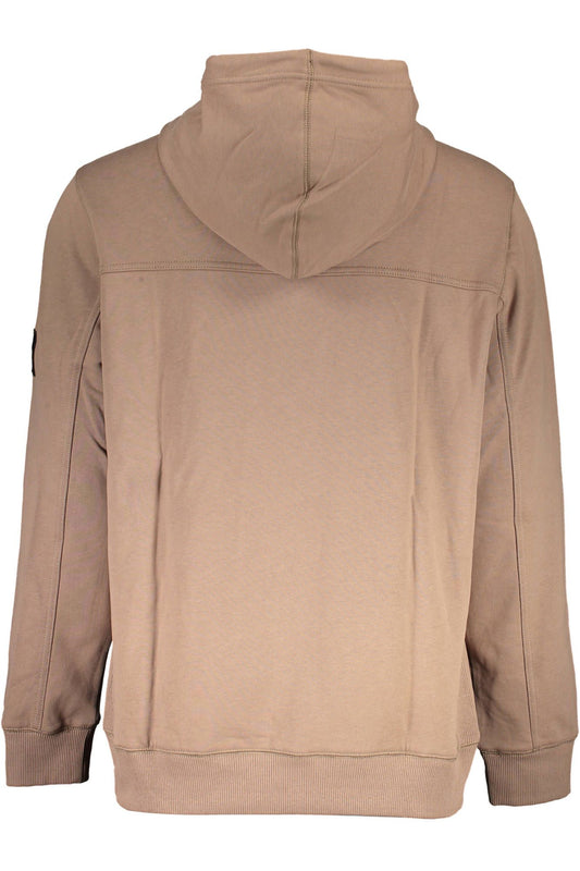 Brown Cotton Men Sweater