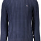 Blue Cotton Men Sweater