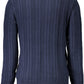 Blue Cotton Men Sweater
