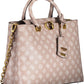 Pink Polyethylene Women Handbag