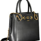 Black Polyethylene Women Handbag