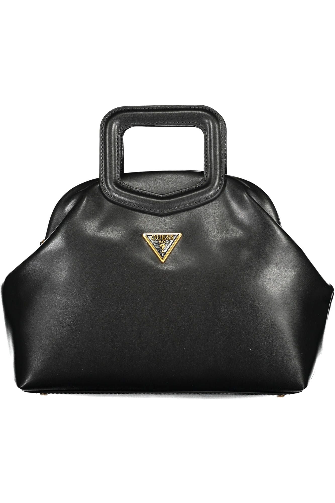 Black Polyurethane Women Handbag