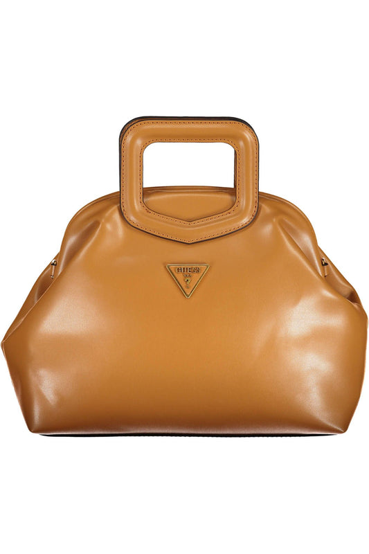 Brown Polyethylene Women Handbag