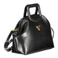 Black Polyurethane Women Handbag