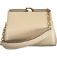 Beige Polyurethane Women Handbag