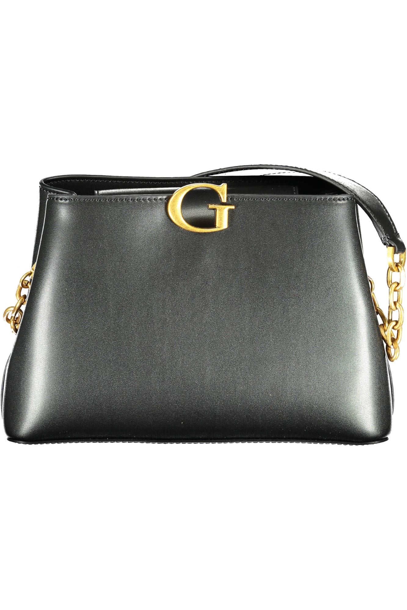Black Polyurethane Women Handbag