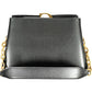 Black Polyurethane Women Handbag