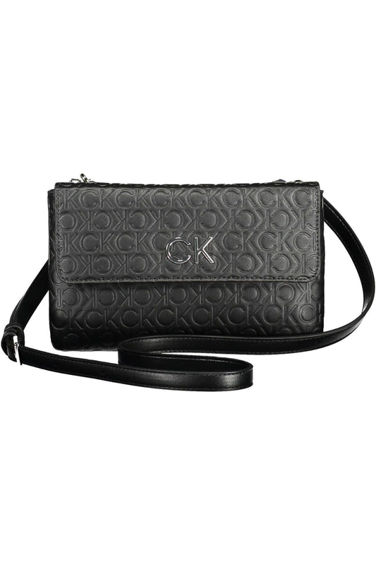 Black Polyester Women Handbag