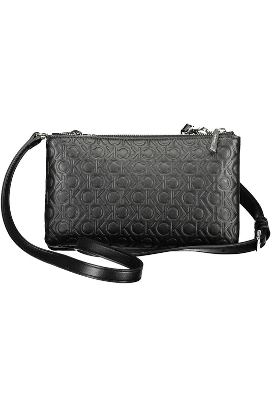 Black Polyester Women Handbag