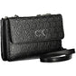 Black Polyester Women Handbag