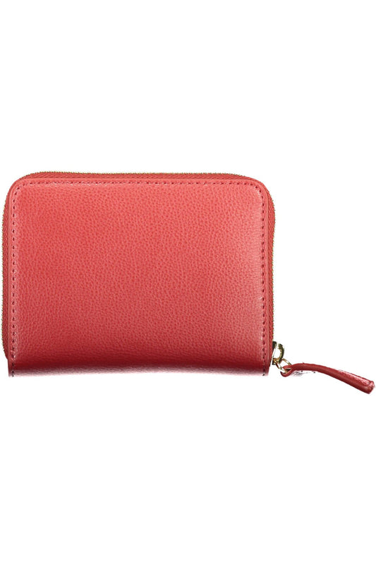 Red Polyester Women Wallet